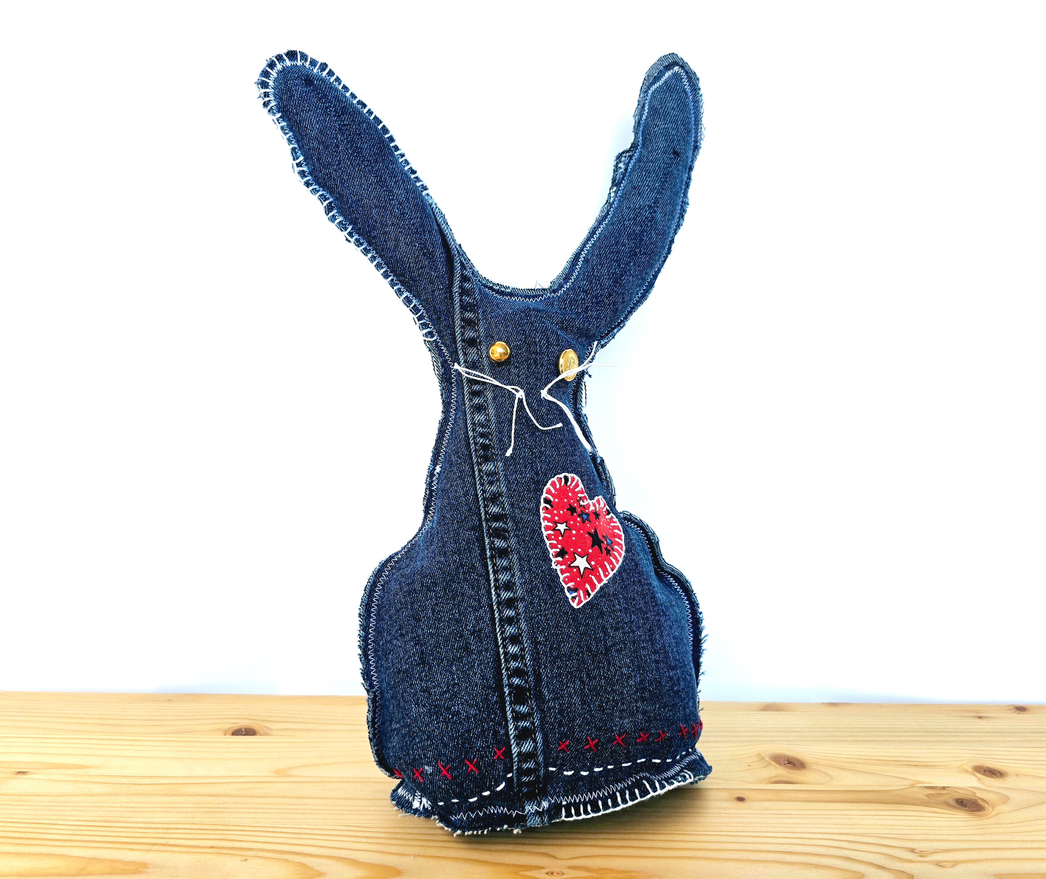 Buy dark-denim-w-red-heart Easter &quot;Rascally&quot; Rabbits