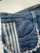 Denim Detailed with Stripes-7