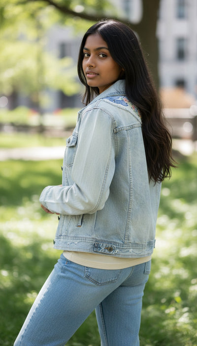 Light Denim Plus Linen & Crochet