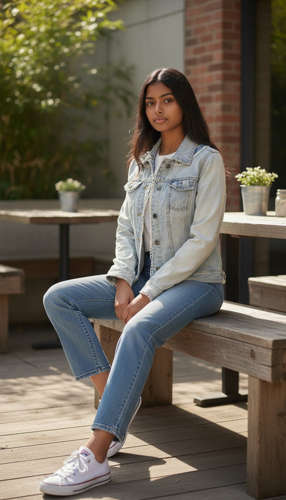 Light Denim Plus Linen & Crochet
