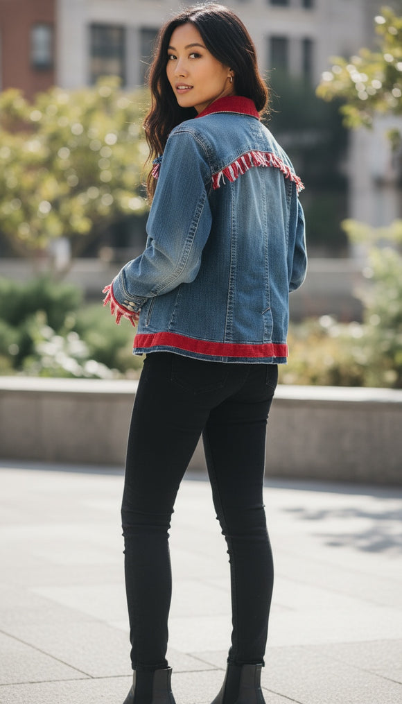Red Plaid Plus Denim