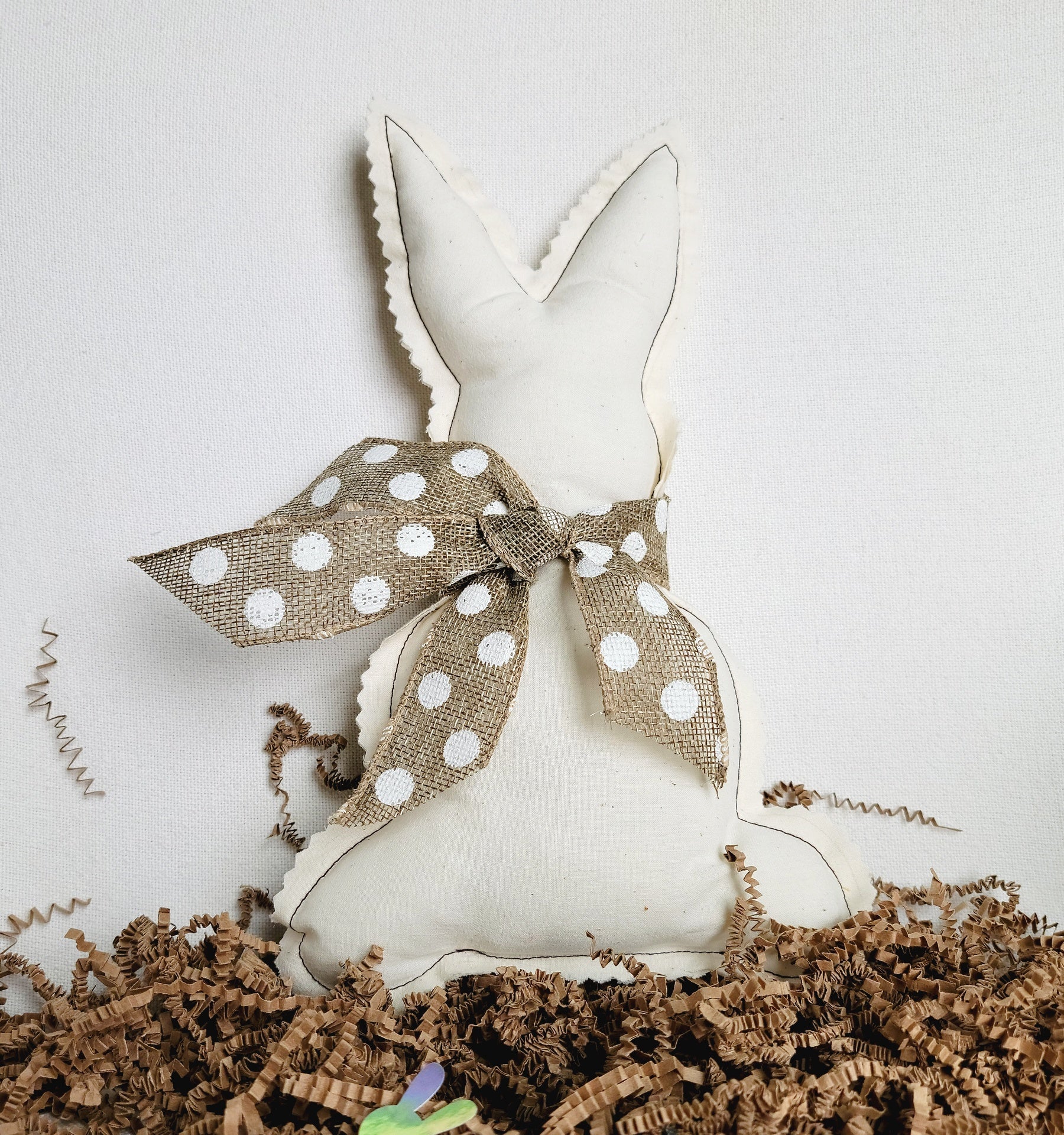 Buy muslin-brown-bow Easter Bunny Arrives 🐇