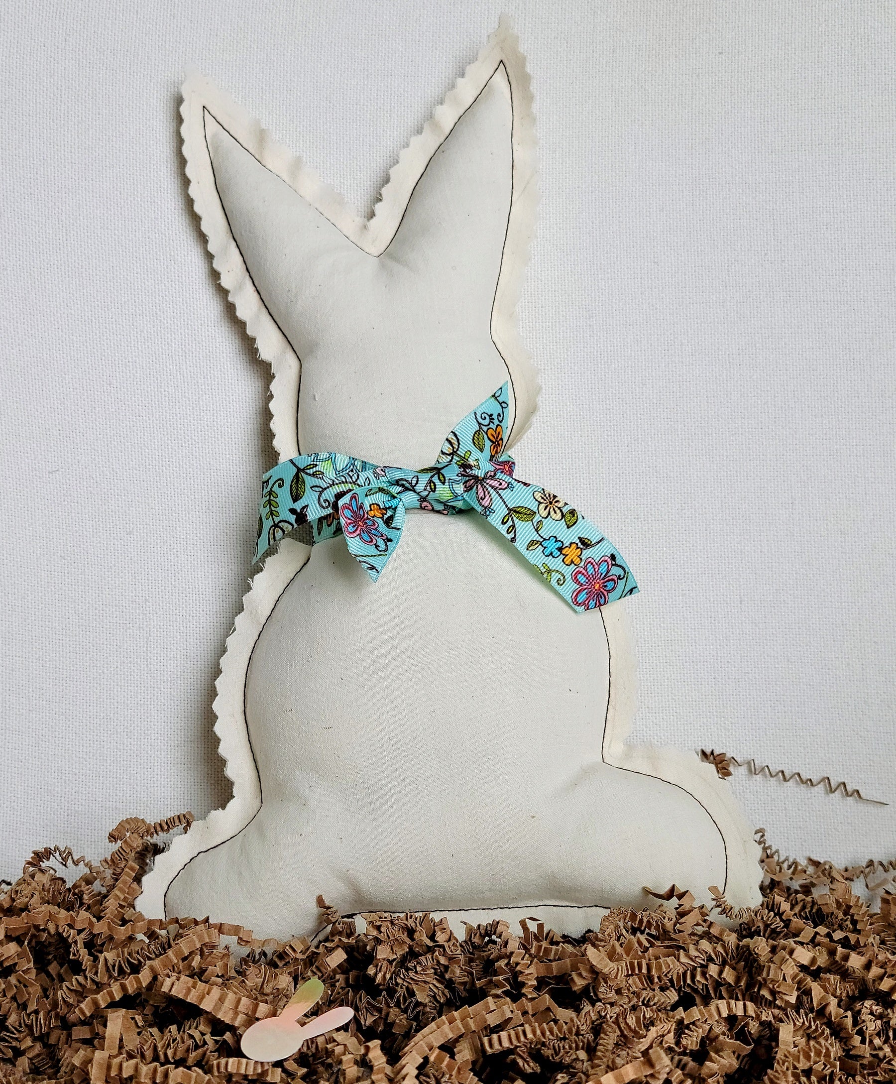 Buy muslin-blue-bow Easter Bunny Arrives 🐇