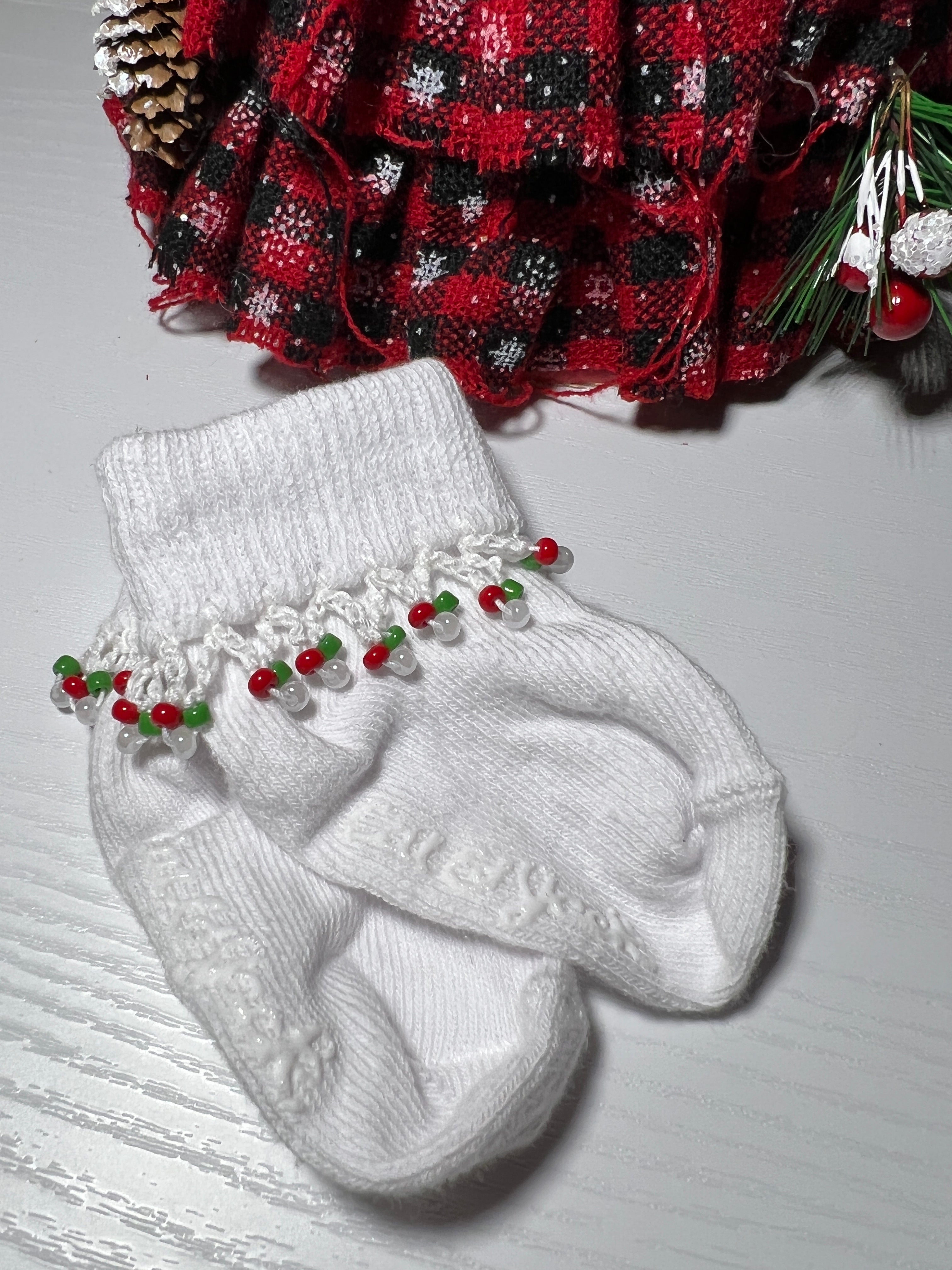 Beaded Baby Socks