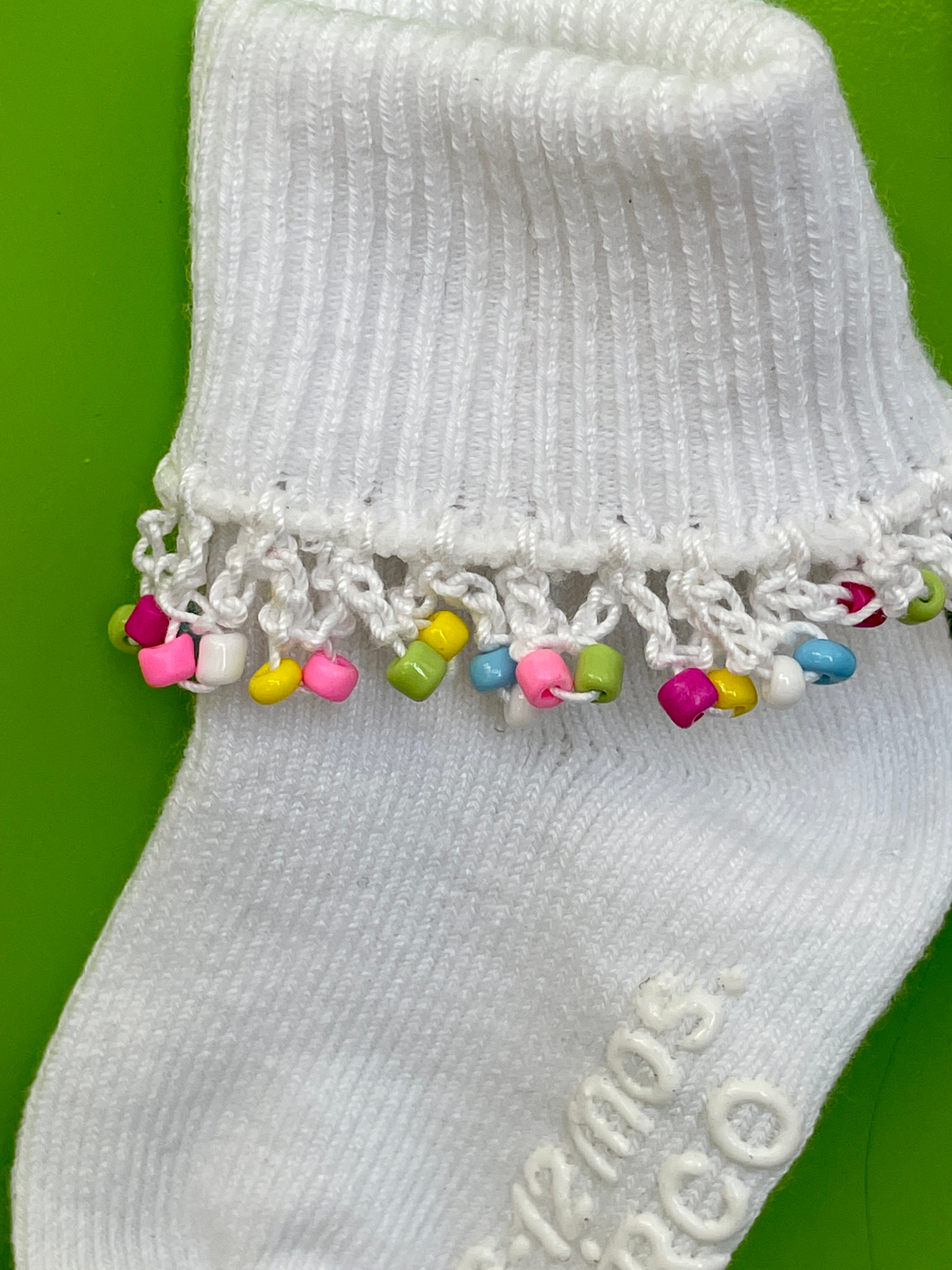 Beaded Baby Socks