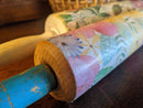 Floral Decorative Rolling Pin-wood/white handles-5